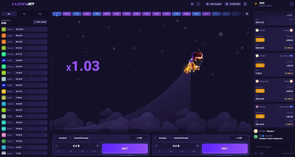 Lucky Jet demo